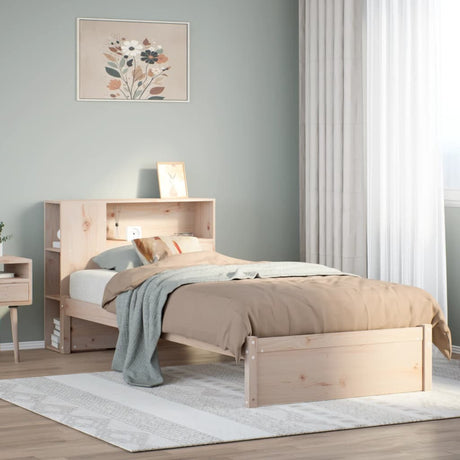 Bookcase Bed Without Mattress 75X190Cm Small Single Solid Wood Pine