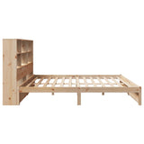 Bookcase Bed without Mattress 120x200cm Solid Wood Pine