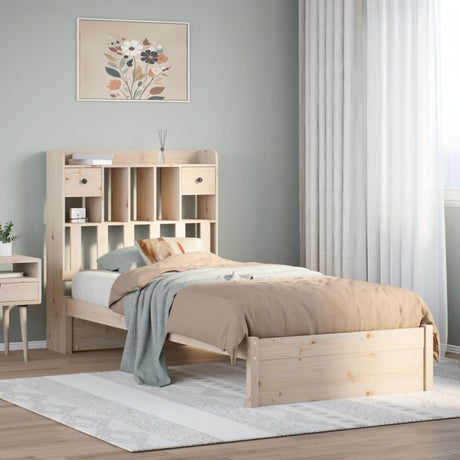 Bookcase Bed Without Mattress 75X190Cm Small Single Solid Wood Pine