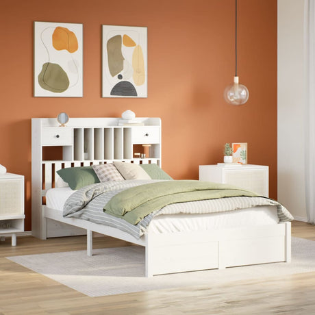 Bookcase Bed Without Mattress 75X190Cm Small Single Solid Wood Pine