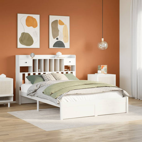 Bookcase Bed Without Mattress 75X190Cm Small Single Solid Wood Pine