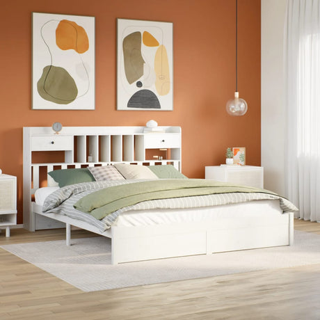 Bookcase Bed Without Mattress 75X190Cm Small Single Solid Wood Pine