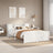 Bookcase Bed Without Mattress 150X200Cm King Size Solid Wood Pine