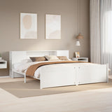 Bookcase Bed Without Mattress 150X200Cm King Size Solid Wood Pine