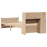 Bookcase Bed Without Mattress 75X190Cm Small Single Solid Wood Pine