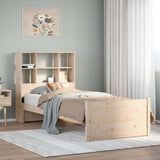 Bookcase Bed Without Mattress Double Solid Wood Pine