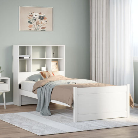 Bookcase Bed Without Mattress Double Solid Wood Pine