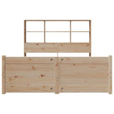 Bookcase Bed Without Mattress Double Solid Wood Pine