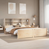 Bookcase Bed Without Mattress Double Solid Wood Pine