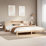Bookcase Bed Without Mattress 140X200Cm Solid Wood Pine