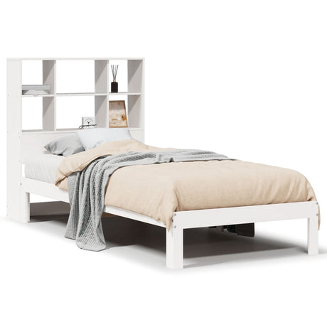Bookcase Bed Without Mattress Single Solid Wood Pine