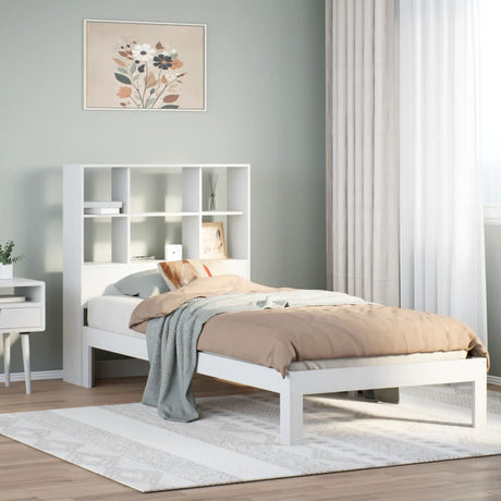 Bookcase Bed Without Mattress Single Solid Wood Pine