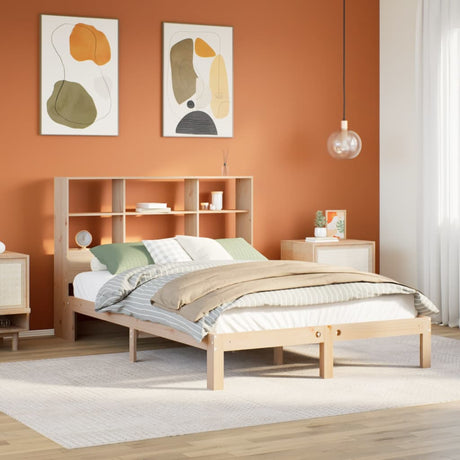 Bookcase Bed Without Mattress Single Solid Wood Pine