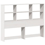 Bookcase Bed without Mattress White 120x200cm Solid Wood Pine