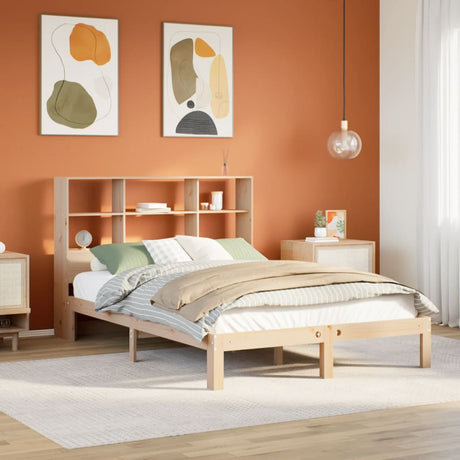 Bookcase Bed Without Mattress Single Solid Wood Pine