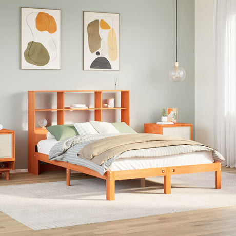 Bookcase Bed Without Mattress Single Solid Wood Pine