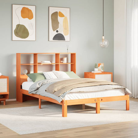 Bookcase Bed Without Mattress Single Solid Wood Pine
