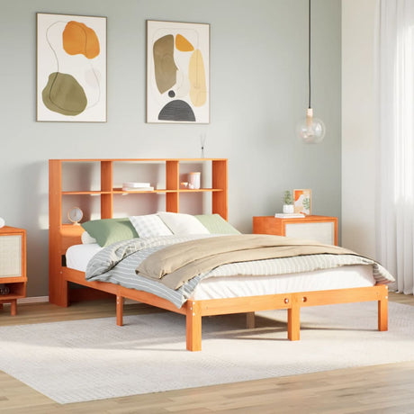 Bookcase Bed Without Mattress Single Solid Wood Pine