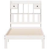 Bookcase Bed Without Mattress 90X200Cm Solid Wood Pine