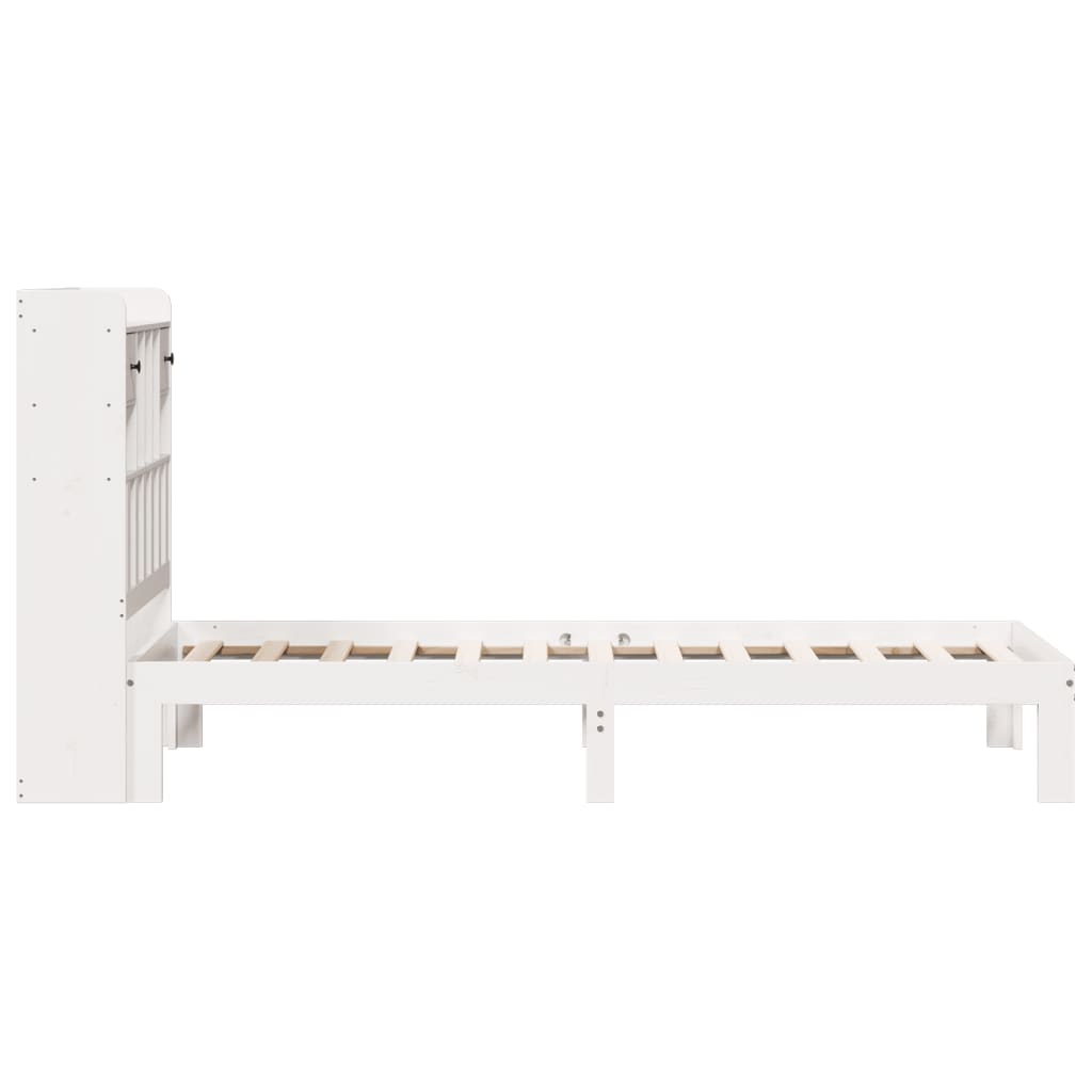 Bookcase Bed Without Mattress 90X200Cm Solid Wood Pine