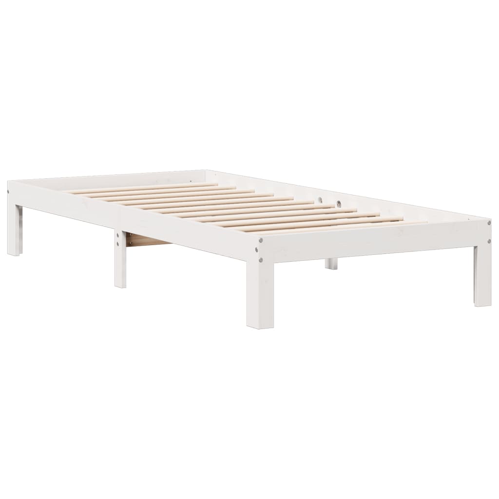 Bookcase Bed Without Mattress 90X200Cm Solid Wood Pine