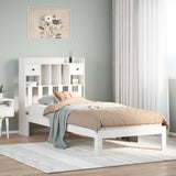 Bookcase Bed Without Mattress 90X200Cm Solid Wood Pine