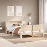 Bookcase Bed Without Mattress King Size Solid Wood Pine