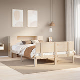 Bookcase Bed Without Mattress King Size Solid Wood Pine
