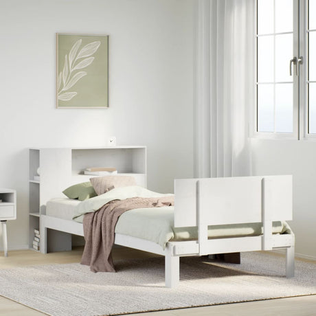 Bookcase Bed Without Mattress 100X200Cm Solid Wood Pine