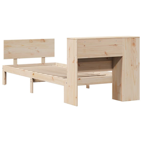 Bookcase Bed Without Mattress 100X200Cm Solid Wood Pine