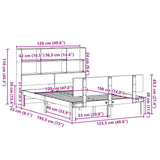 Bookcase Bed Without Mattress Small Double Solid Wood Pine