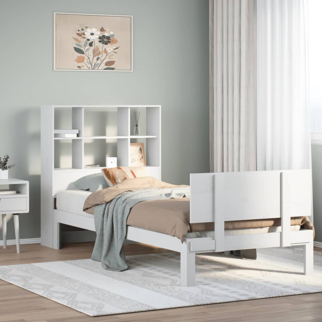 Bookcase Bed Without Mattress Small Double Solid Wood Pine