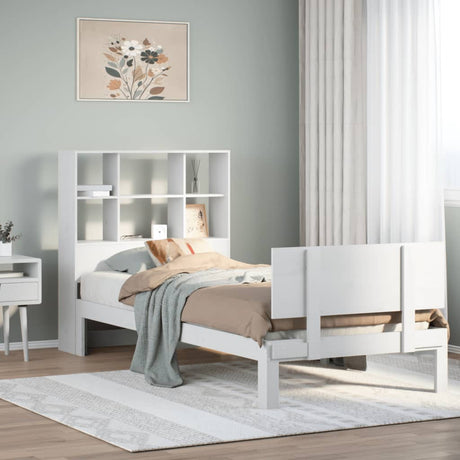 Bookcase Bed Without Mattress Small Double Solid Wood Pine