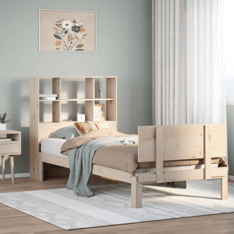 Bookcase Bed Without Mattress Small Double Solid Wood Pine