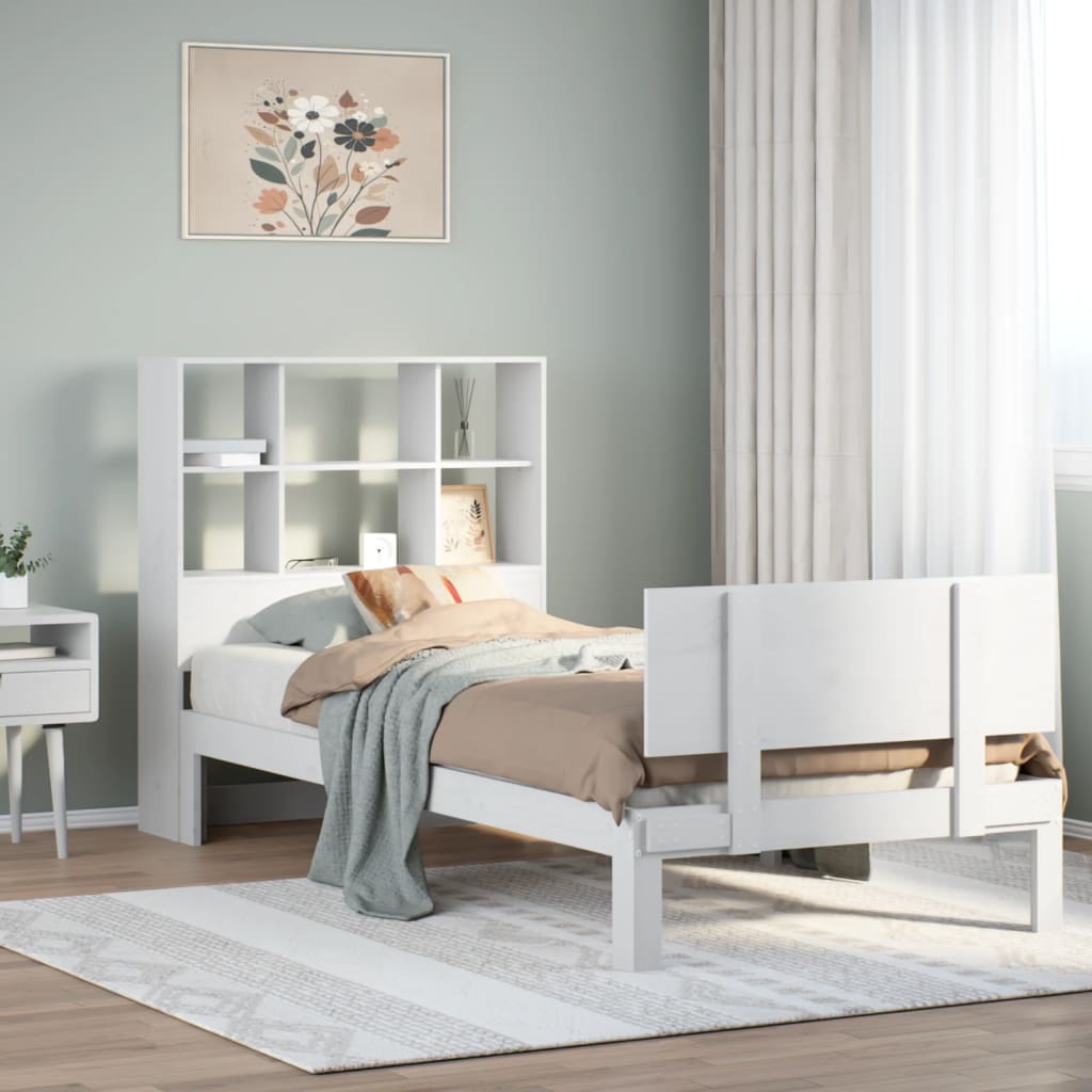 Bookcase Bed Without Mattress Small Double Solid Wood Pine