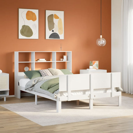 Bookcase Bed Without Mattress Small Double Solid Wood Pine
