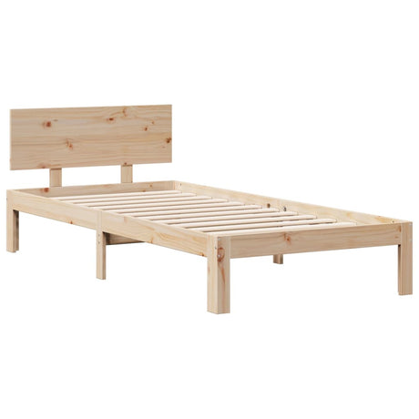 Bookcase Bed Without Mattress 75X190Cm Solid Wood Pine