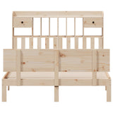 Bookcase Bed without Mattress 160x200cm Solid Wood Pine