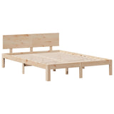 Bookcase Bed without Mattress 160x200cm Solid Wood Pine