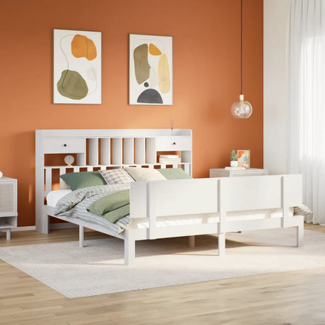 Bookcase Bed Without Mattress 75X190Cm Solid Wood Pine