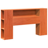 Bookcase Bed without Mattress Wax Brown 135x190 cm Double Solid Wood Pine