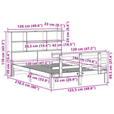 Bookcase Bed Without Mattress Small Double Solid Wood Pine