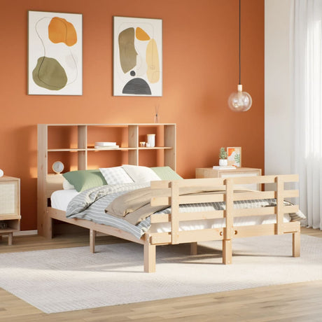 Bookcase Bed Without Mattress Small Double Solid Wood Pine