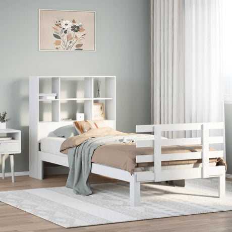 Bookcase Bed Without Mattress Small Double Solid Wood Pine