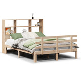 Bookcase Bed without Mattress 120x200cm Solid Wood Pine