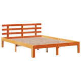 Bookcase Bed without Mattress Wax Brown 160x200cm Solid Wood Pine