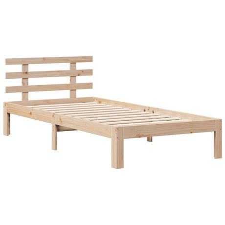 Bookcase Bed Without Mattress 90X200Cm Solid Wood Pine