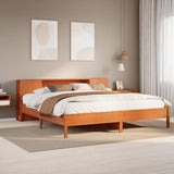 Bookcase Bed Without Mattress 150X200 Cm King Solid Wood Pine