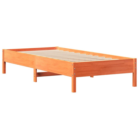 Bookcase Bed Without Mattress 90X200Cm Solid Wood Pine