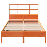 Bookcase Bed Without Mattress 160X200Cm Solid Wood Pine